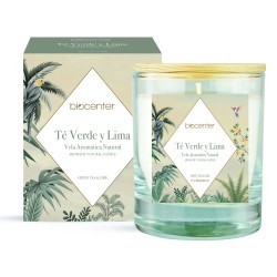 VELA DE CERA DE SOJA TE VERDE Y LIMA